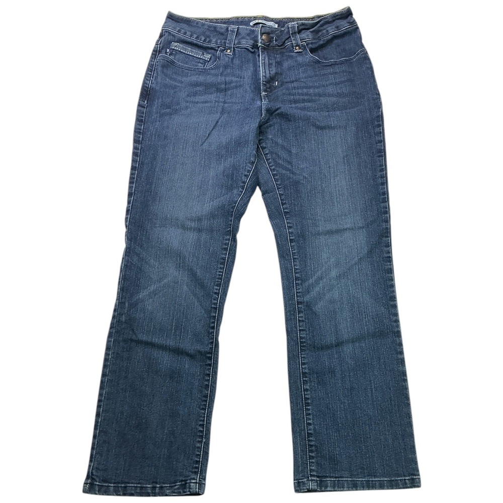 Lee Blue Jeans Women 14 Short Perfect Fit Mid Rise Straight Leg Stretch 5669